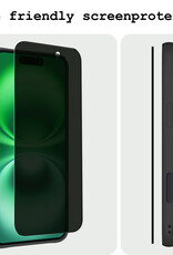 BASEY. Screenprotector Geschikt voor iPhone 16 Plus Screenprotector Privacy Beschermglas - Screenprotector Geschikt voor iPhone 16 Plus Screen Protector Full Screen Privacy - 2 Stuks