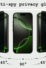 BASEY. Screenprotector Geschikt voor iPhone 16 Pro Screenprotector Privacy Beschermglas - Screenprotector Geschikt voor iPhone 16 Pro Screen Protector Full Screen Privacy