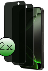 BASEY. Screenprotector Geschikt voor iPhone 16 Pro Screenprotector Privacy Beschermglas - Screenprotector Geschikt voor iPhone 16 Pro Screen Protector Full Screen Privacy - 2 Stuks