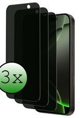 BASEY. Screenprotector Geschikt voor iPhone 16 Pro Max Screenprotector Privacy Beschermglas - Screenprotector Geschikt voor iPhone 16 Pro Max Screen Protector Full Screen Privacy - 3 Stuks