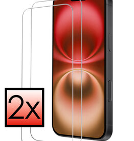 NoXx NoXx iPhone 16 Plus Screenprotector Glas Met Dichte Notch - 2 PACK