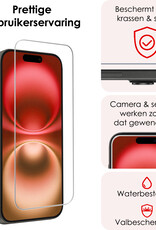 NoXx Screenprotector Geschikt voor iPhone 16 Plus Screenprotector Tempered Glass Gehard Glas Full Screen Display Cover - 2x