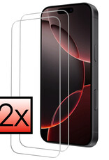 NoXx Screenprotector Geschikt voor iPhone 16 Pro Screenprotector Tempered Glass Gehard Glas Full Screen Display Cover - 2x