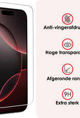 NoXx Screenprotector Geschikt voor iPhone 16 Pro Screenprotector Tempered Glass Gehard Glas Full Screen Display Cover - 2x