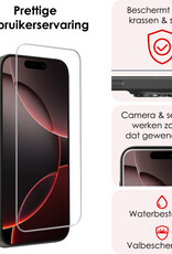 NoXx Screenprotector Geschikt voor iPhone 16 Pro Screenprotector Tempered Glass Gehard Glas Full Screen Display Cover - 2x