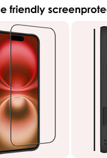 NoXx Screenprotector Geschikt voor iPhone 16 Screenprotector Tempered Glass Gehard Glas Full Cover - 3x