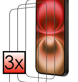 NoXx NoXx iPhone 16 Plus Screenprotector Glas Full Cover 2D - 3 PACK