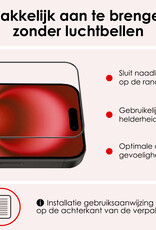 NoXx Screenprotector Geschikt voor iPhone 16 Plus Screenprotector Tempered Glass Gehard Glas Full Cover - 3x