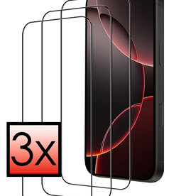 NoXx NoXx iPhone 16 Pro Screenprotector Glas Full Cover 2D - 3 PACK