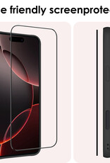 NoXx Screenprotector Geschikt voor iPhone 16 Pro Screenprotector Tempered Glass Gehard Glas Full Cover - 3x