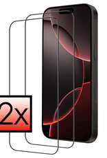 NoXx Screenprotector Geschikt voor iPhone 16 Pro Max Screenprotector Tempered Glass Gehard Glas Full Cover - 2x