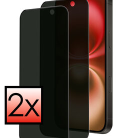 NoXx NoXx iPhone 16 Plus Screenprotector Glas Privacy - 2 PACK