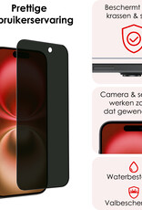 NoXx Screenprotector Geschikt voor iPhone 16 Plus Screenprotector Privacy Tempered Glass Gehard Glas Display Cover - 2x