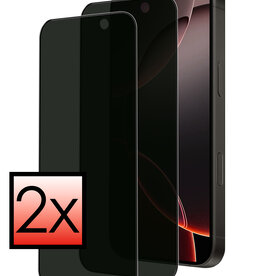 NoXx NoXx iPhone 16 Pro Screenprotector Glas Privacy - 2 PACK