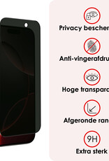 NoXx Screenprotector Geschikt voor iPhone 16 Pro Max Screenprotector Privacy Tempered Glass Gehard Glas Display Cover - 2x