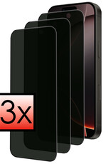 NoXx Screenprotector Geschikt voor iPhone 16 Pro Max Screenprotector Privacy Tempered Glass Gehard Glas Display Cover - 3x