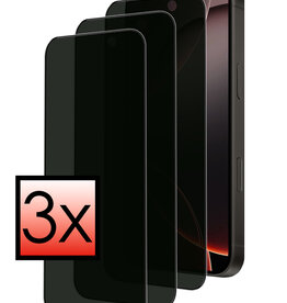 NoXx NoXx iPhone 16 Pro Max Screenprotector Glas Privacy - 3 PACK