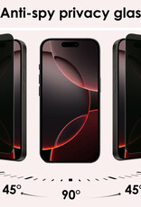 NoXx Screenprotector Geschikt voor iPhone 16 Pro Max Screenprotector Privacy Tempered Glass Gehard Glas Display Cover - 3x