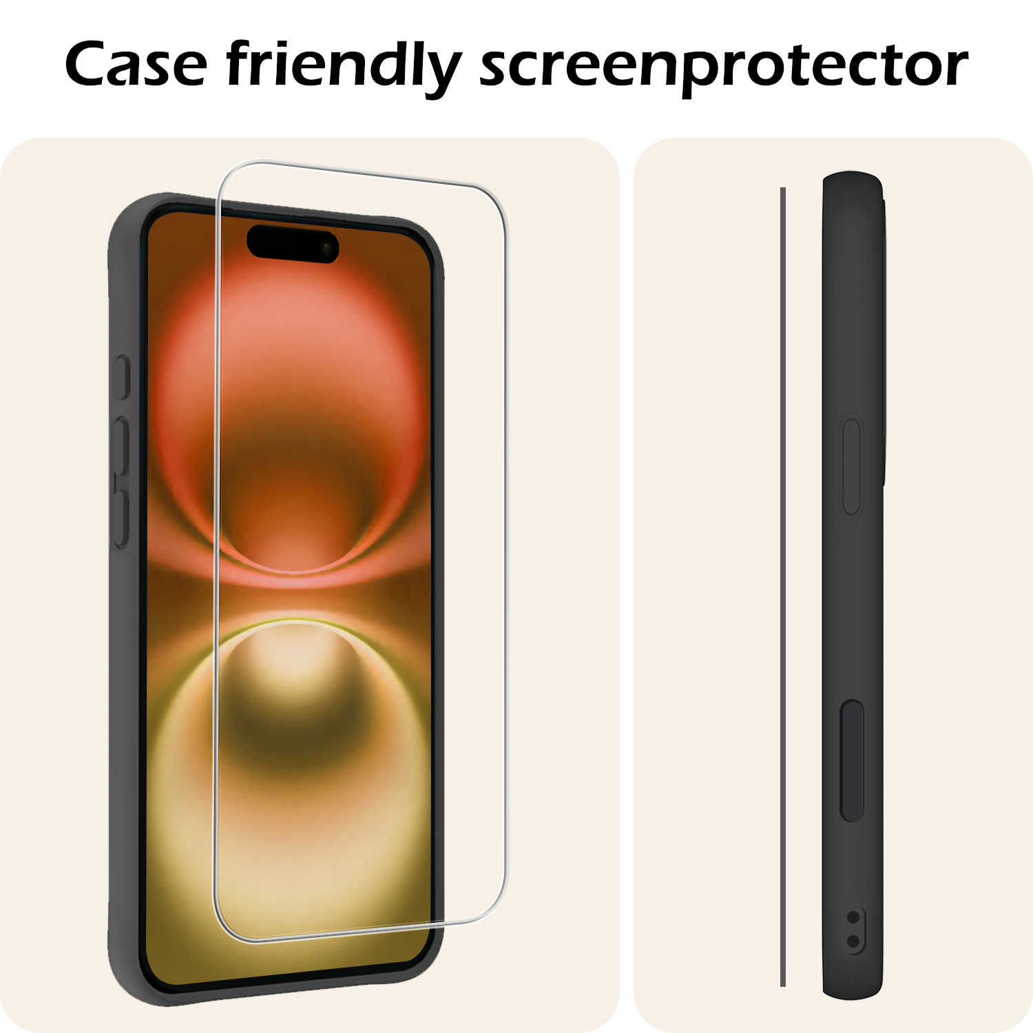 Nomfy Screenprotector - Geschikt voor iPhone 16 Plus Screenprotector Bescherm Glas - Screenprotector Geschikt voor iPhone 16 Plus Screen Protector Tempered Glass Volledig