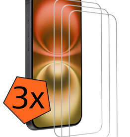 Nomfy Nomfy iPhone 16 Plus Screenprotector Glas Met Dichte Notch - 3 PACK