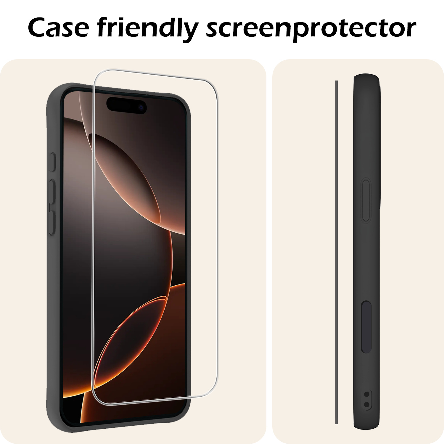 Nomfy Screenprotector - Geschikt voor iPhone 16 Pro Screenprotector Bescherm Glas - Screenprotector Geschikt voor iPhone 16 Pro Screen Protector Tempered Glass Volledig - 3 PACK