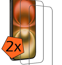 Nomfy Nomfy iPhone 16 Screenprotector Glas Full Cover 2D - 2 PACK