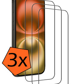 Nomfy Nomfy iPhone 16 Plus Screenprotector Glas Full Cover 2D - 3 PACK