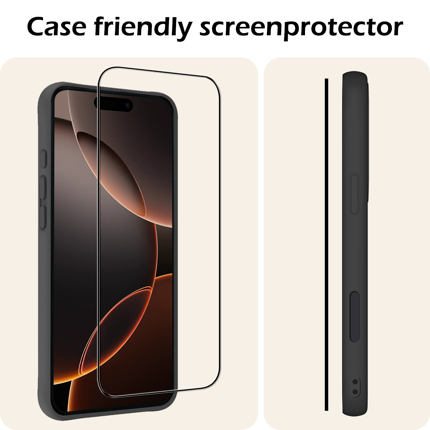 Nomfy Screenprotector - Geschikt voor iPhone 16 Pro Max Screenprotector Bescherm Glas - Screenprotector Geschikt voor iPhone 16 Pro Max Screen Protector Tempered Glass Full Screen Full Cover
