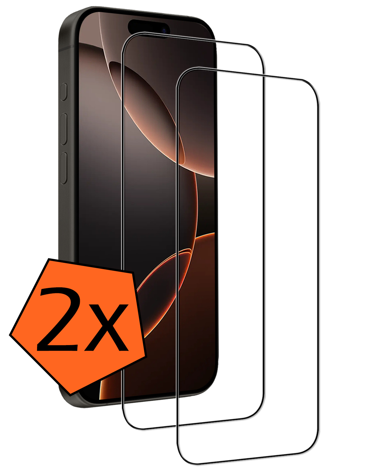 Nomfy Screenprotector - Geschikt voor iPhone 16 Pro Max Screenprotector Bescherm Glas - Screenprotector Geschikt voor iPhone 16 Pro Max Screen Protector Tempered Glass Full Screen Full Cover - 2 PACK