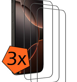 Nomfy Nomfy iPhone 16 Pro Max Screenprotector Glas Full Cover 2D - 3 PACK