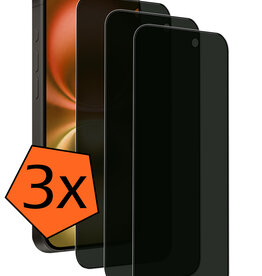 Nomfy Nomfy iPhone 16 Screenprotector Glas Privacy - 3 PACK