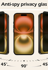 Nomfy Screenprotector - Geschikt voor iPhone 16 Plus Screenprotector Privacy Bescherm Glas - Screenprotector Geschikt voor iPhone 16 Plus Privacy Screenprotector Tempered Glass