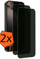 Nomfy Screenprotector - Geschikt voor iPhone 16 Pro Screenprotector Privacy Bescherm Glas - Screenprotector Geschikt voor iPhone 16 Pro Privacy Screenprotector Tempered Glass - 2 PACK