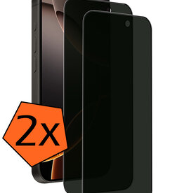 Nomfy Nomfy iPhone 16 Pro Screenprotector Glas Privacy - 2 PACK