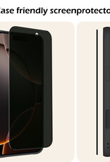 Nomfy Screenprotector - Geschikt voor iPhone 16 Pro Screenprotector Privacy Bescherm Glas - Screenprotector Geschikt voor iPhone 16 Pro Privacy Screenprotector Tempered Glass - 2 PACK