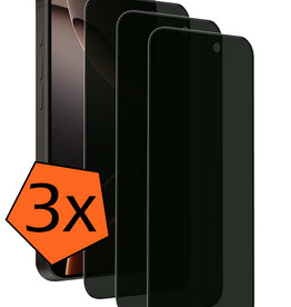 Nomfy Nomfy iPhone 16 Pro Screenprotector Glas Privacy - 3 PACK