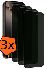 Nomfy Screenprotector - Geschikt voor iPhone 16 Pro Max Screenprotector Privacy Bescherm Glas - Screenprotector Geschikt voor iPhone 16 Pro Max Privacy Screenprotector Tempered Glass - 3 PACK