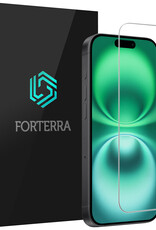 Forterra Screenprotector Geschikt voor iPhone 16 Screenprotector Met Dichte Notch Gehard Glas Full Cover - Screen Protector Geschikt voor iPhone 16 Screenprotector Tempered Glass