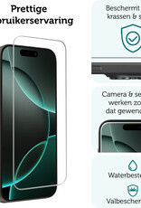 Forterra Screenprotector Geschikt voor iPhone 16 Pro Screenprotector Met Dichte Notch Gehard Glas Full Cover - Screen Protector Geschikt voor iPhone 16 Pro Screenprotector Tempered Glass - 3 PACK