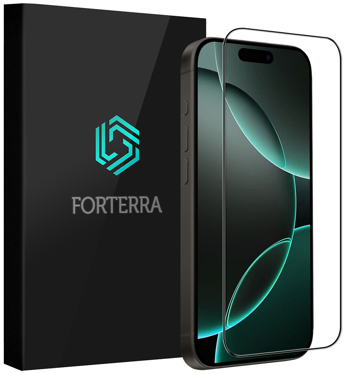 Forterra Screenprotector Geschikt voor iPhone 16 Pro Screenprotector Glas Gehard Screen Full Cover - Screen Protector Geschikt voor iPhone 16 Pro Screenprotector Tempered Glass