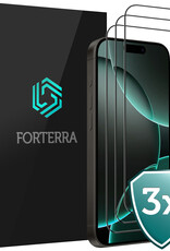 Forterra Screenprotector Geschikt voor iPhone 16 Pro Screenprotector Glas Gehard Screen Full Cover - Screen Protector Geschikt voor iPhone 16 Pro Screenprotector Tempered Glass - 3 PACK
