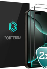 Forterra Screenprotector Geschikt voor iPhone 16 Pro Max Screenprotector Glas Gehard Screen Full Cover - Screen Protector Geschikt voor iPhone 16 Pro Max Screenprotector Tempered Glass - 2 PACK