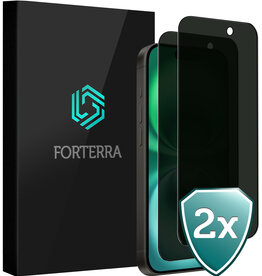 Forterra Forterra iPhone 16 Screenprotector Glas Privacy - 2 PACK