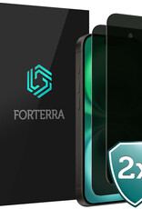 Forterra Screenprotector Geschikt voor iPhone 16 Plus Privacy Screenprotector Glas Gehard Full Cover - Screen Protector Geschikt voor iPhone 16 Plus Screenprotector Privacy Anti-Spy - 2 PACK