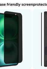 Forterra Screenprotector Geschikt voor iPhone 16 Plus Privacy Screenprotector Glas Gehard Full Cover - Screen Protector Geschikt voor iPhone 16 Plus Screenprotector Privacy Anti-Spy - 2 PACK