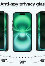 Forterra Screenprotector Geschikt voor iPhone 16 Plus Privacy Screenprotector Glas Gehard Full Cover - Screen Protector Geschikt voor iPhone 16 Plus Screenprotector Privacy Anti-Spy - 3 PACK