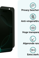 Forterra Screenprotector Geschikt voor iPhone 16 Pro Privacy Screenprotector Glas Gehard Full Cover - Screen Protector Geschikt voor iPhone 16 Pro Screenprotector Privacy Anti-Spy