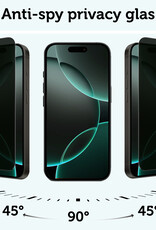 Forterra Screenprotector Geschikt voor iPhone 16 Pro Privacy Screenprotector Glas Gehard Full Cover - Screen Protector Geschikt voor iPhone 16 Pro Screenprotector Privacy Anti-Spy