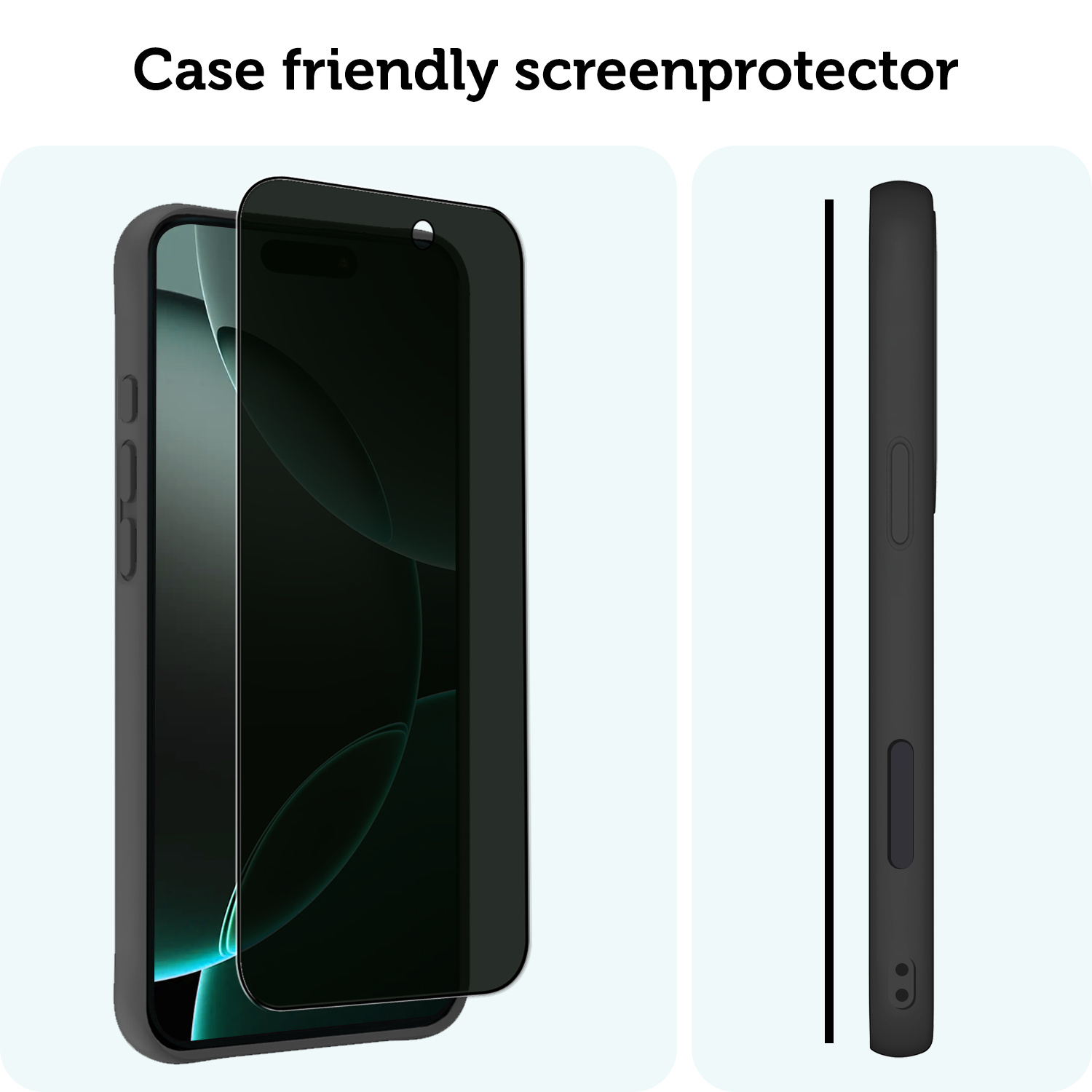 Forterra Screenprotector Geschikt voor iPhone 16 Pro Privacy Screenprotector Glas Gehard Full Cover - Screen Protector Geschikt voor iPhone 16 Pro Screenprotector Privacy Anti-Spy