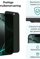 Forterra Screenprotector Geschikt voor iPhone 16 Pro Privacy Screenprotector Glas Gehard Full Cover - Screen Protector Geschikt voor iPhone 16 Pro Screenprotector Privacy Anti-Spy